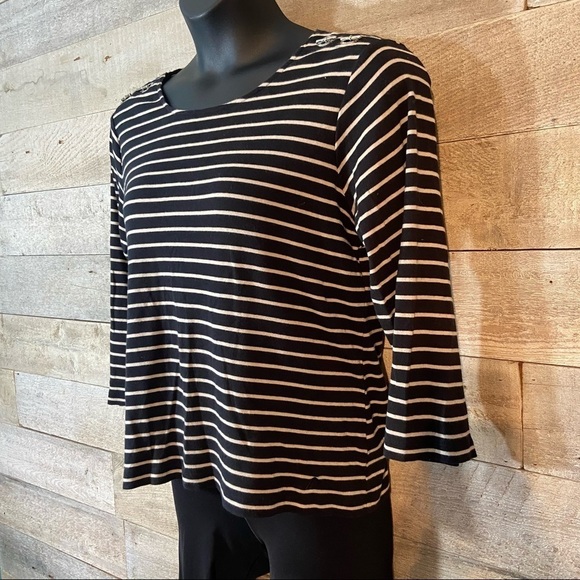 Nautical striped  women’s top in size large - Picture 2 of 9